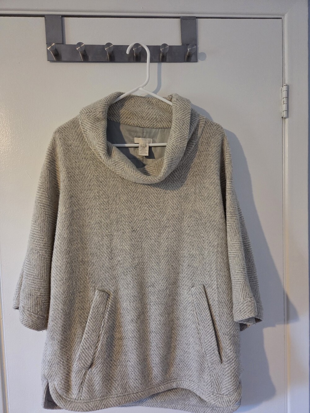 J. Crew Wool Blend Poncho Sweater